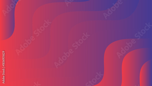 Abstract Vibrant Fluid Flow With Gradient Wave Backdrop. Overlapping Rounded Shapes Transitioning Purple-Blue to Lime Green for Dynamic Art & Branding.