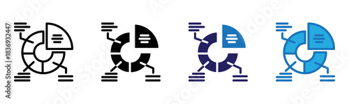 Ratio Icon Multi Style Vector Illustration