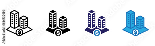 Commercial Icon Multi Style Vector Illustration