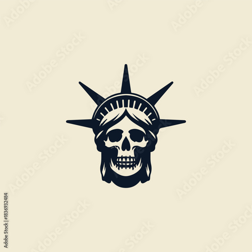 Skull Liberty Logo