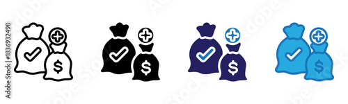 Surplus Icon Multi Style Vector Illustration