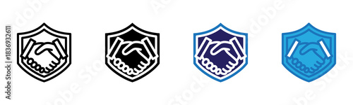 Partnership Icon Multi Style Vector Illustration