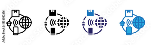 Network Icon Multi Style Vector Illustration