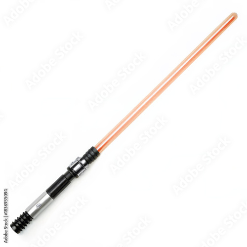 Clean Neon Lightsaber Icon with Modern Hilt on White