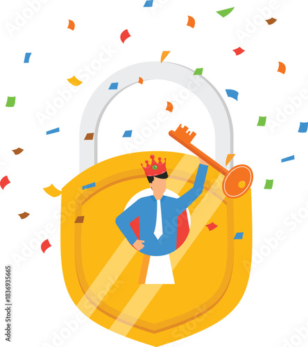 Property investment concept of coin head businessman buying new home real estate transaction housing market mortgage loan financial deal asset purchase home ownership