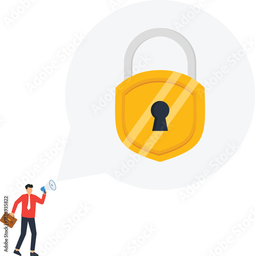 Businessman superhero holding gift box concept of business competition and customer reward market leader winning prize loyalty program special offer corporate bonus unfair advantage