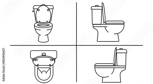 Different toilet styles and designs