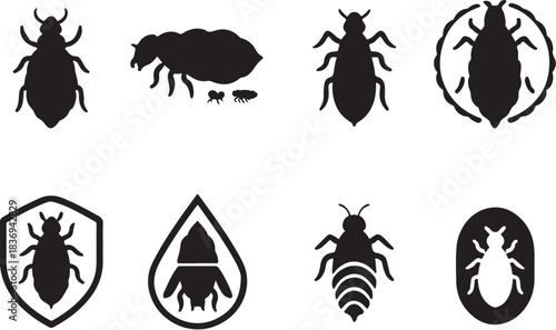 Termite Queen Silhouette Icon Set.eps