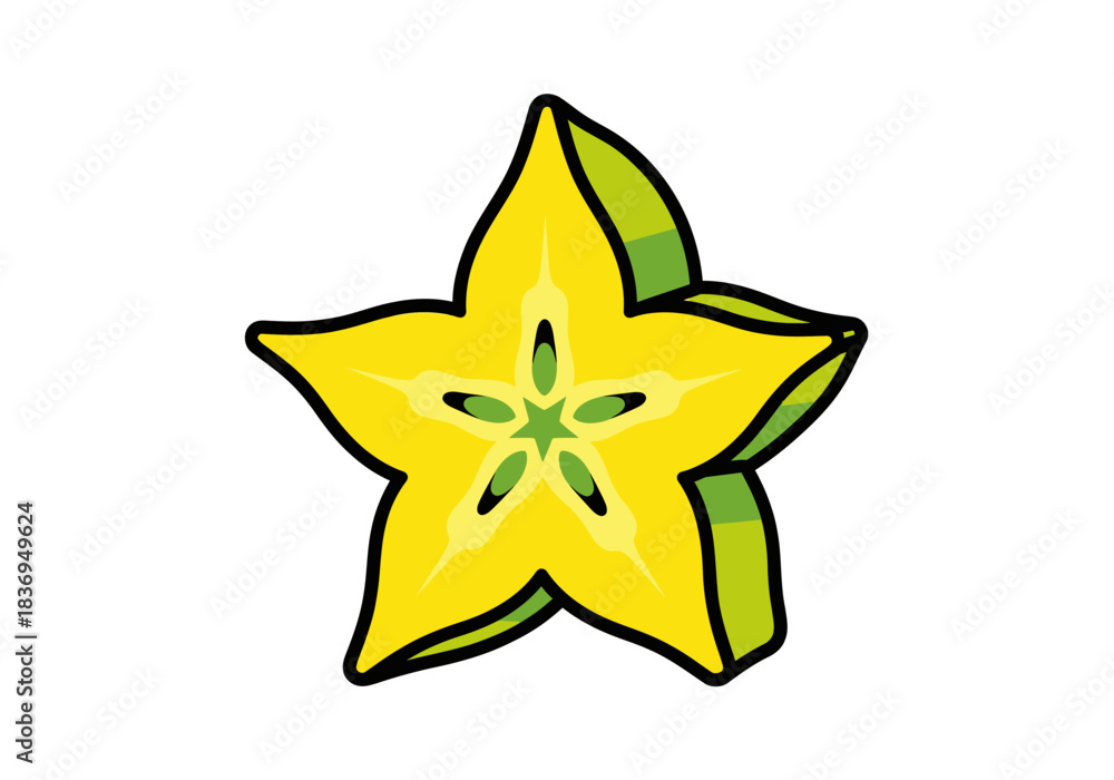 Obraz premium tarfruit Slice Vector Illustration