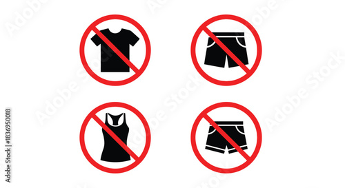 Prohibited clothing signs for dress code policy