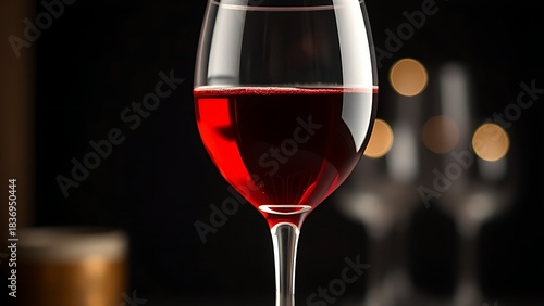 octet. Elegant goblet glass with red wine against dark sophisticated background. bar promotions, beverage menus, designed for product packaging and bar promotions, used by it administrators.