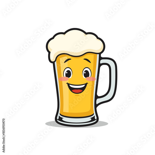 Cute Beer Icon Mascot Design Very Cool