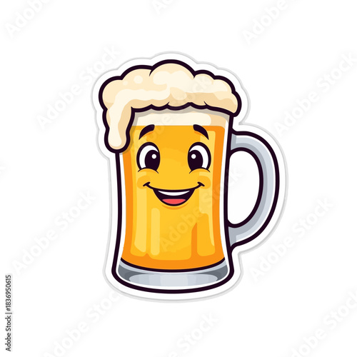 Cute Beer Icon Mascot Design Very Cool
