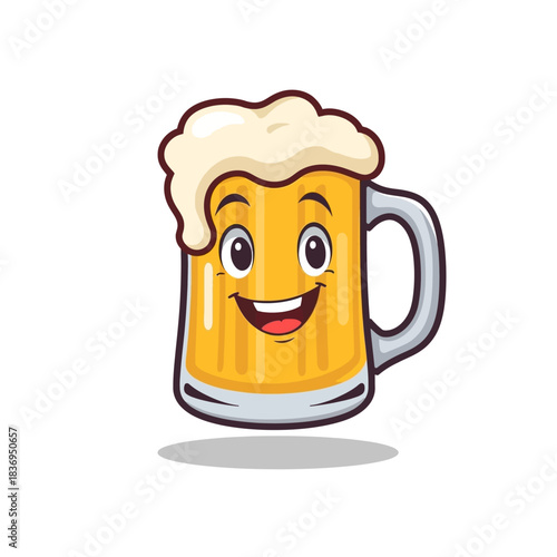Cute Beer Icon Mascot Design Very Cool