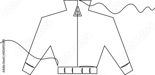 one line art Sports Jacket vector illustration. line art, one continuous line, simple, hand drawn and sketch style. for icons, symbols, signs or logos. PNG