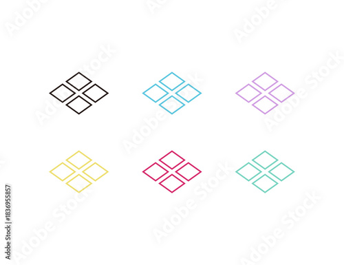 陰武田菱のイラスト ６種類セット