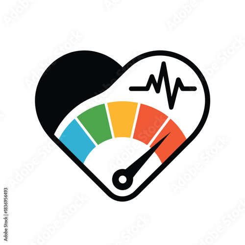 Heart health monitoring a visual representation of vital signs and wellness