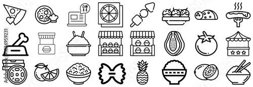 Diverse Food and Drink Icons A Culinary Collection_1