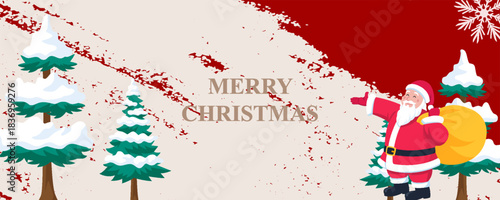 Abstract Merry Christmas and Happy New Year card. Vector illustration for holiday greeting cards, website and social media banners, and marketing materials. eps 10