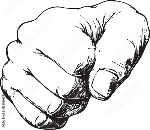 vector illustration of a clenched fist