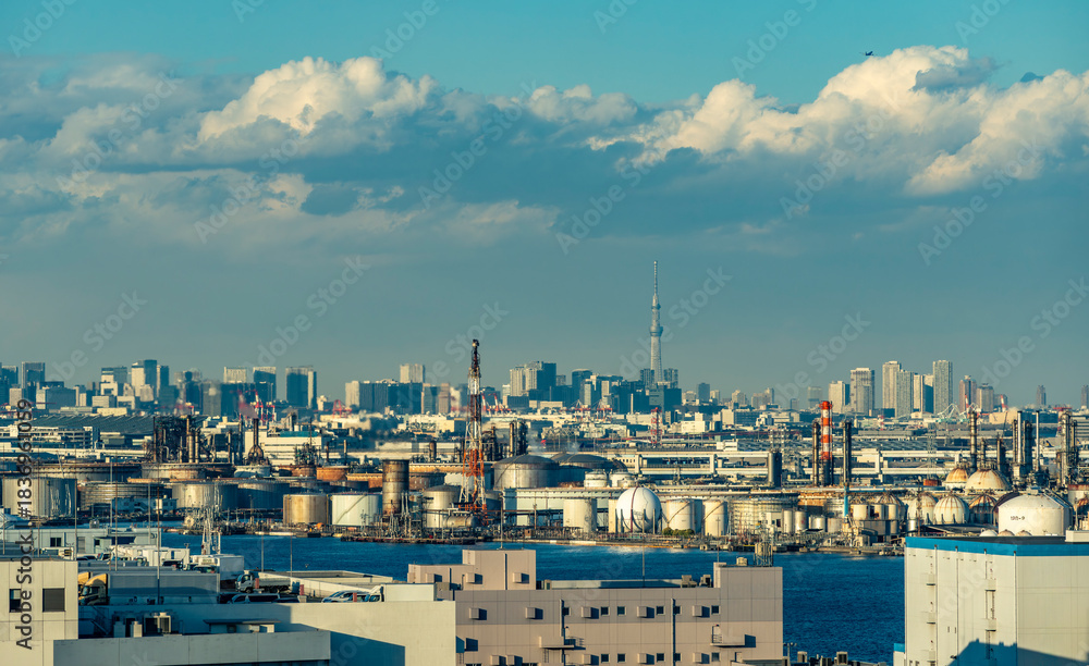 Obraz premium 神奈川県川崎市東扇島の風景