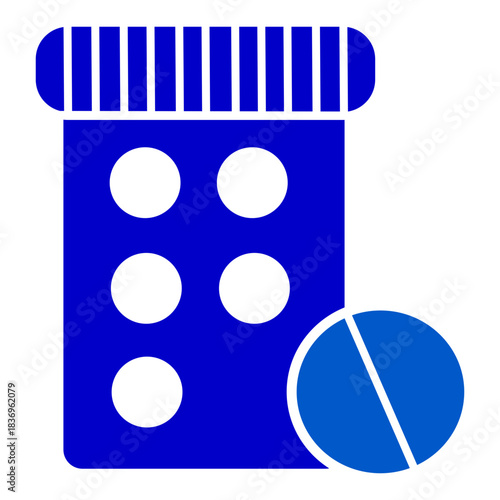 Pill Bottle Tablet Icon