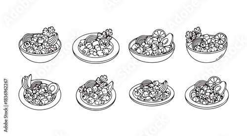 Set of hand drawn sketchy pomegranate halves filled with seeds detailed food art collection vector