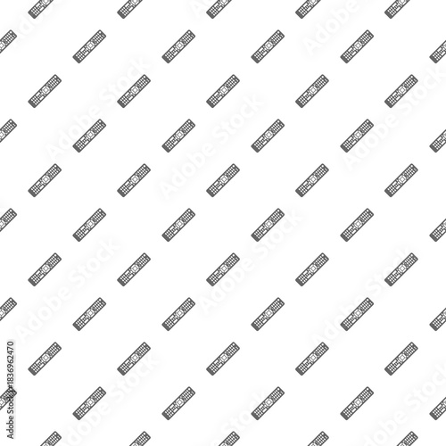TV remote control seamless pattern isolated on white background