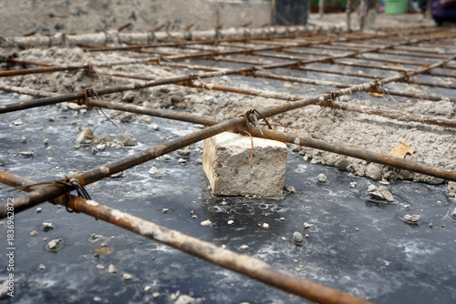 Concrete Spacer Block is placed under the rebar to provide the appropriate distance between the rebar and the required surface, concrete cover distance.