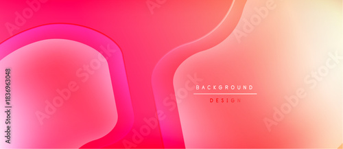 Abstract gradient background. Fluid shapes overlap, creating dynamic visual effect. Warm colors dominate composition. Minimalist design elements present.