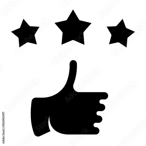 rating stars glyph icon