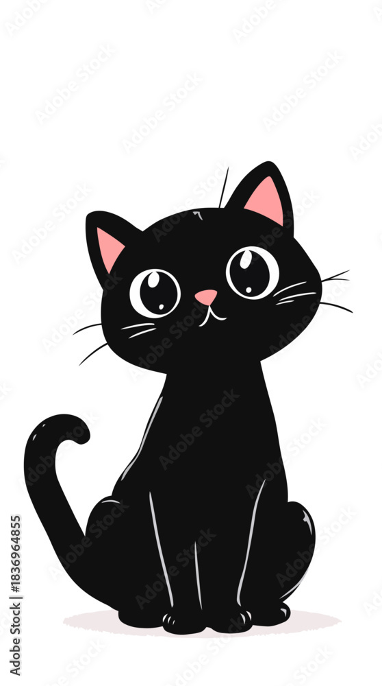 Obraz premium black cat cartoon