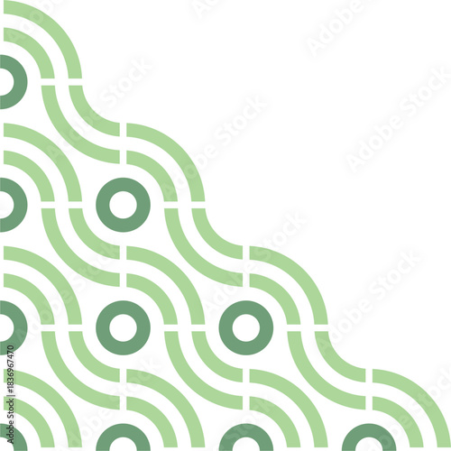 Geometric corner decoration with a modern style