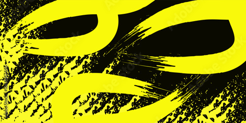Abstract black and yellow dirty grunge background. Vector illustration cover designs