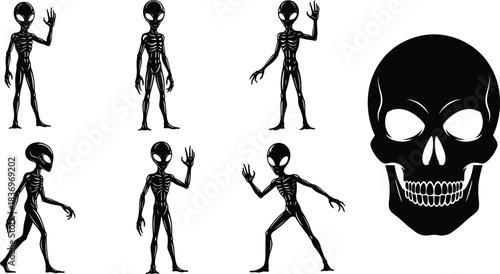 Collection of isolated kitchen utensil silhouettes including cutlery, spoons, forks, knives, ladles, and tongs, perfect for cooking, restaurant, and household designs.