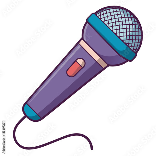 vector illustration of a microphone