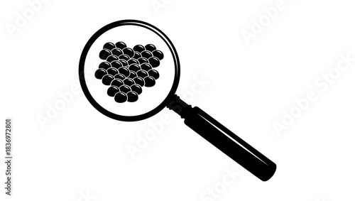 biopsy symbol, black isolated silhouette