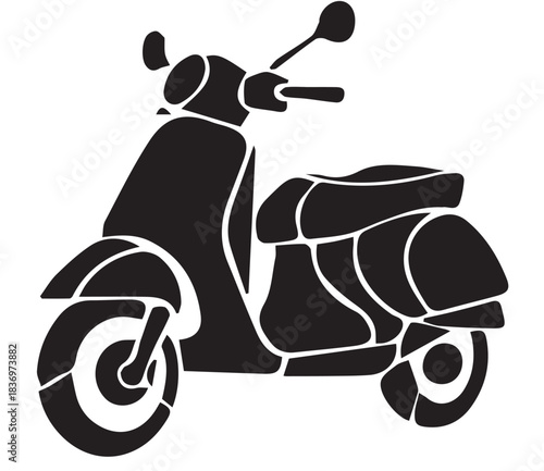 vintage scooter vector illustration