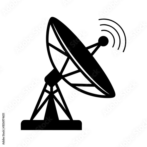 Ground Communication Dish Icon Minimal Vector.