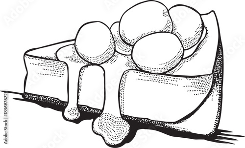 Cheesecake with strawberry jam