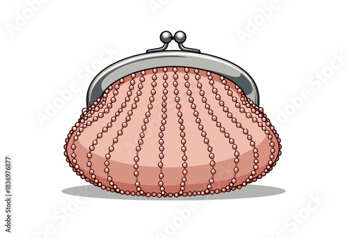 Elegant Beaded Clutch Purse with Delicate Metal Frame and Refined Decorative Elements Reflecting Timeless Fashion Statement