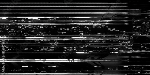 Glitch Overlay Stock Image In Black Background