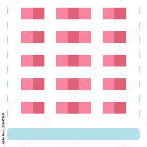 cinema seating chart flat icon
