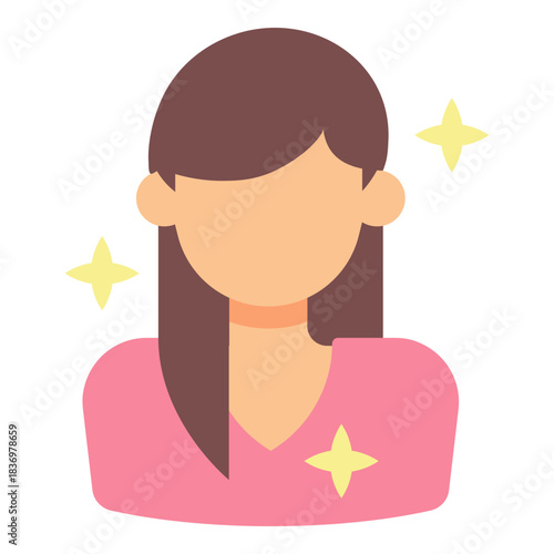 female celebrity flat icon