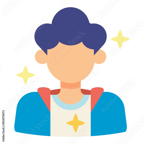 male celebrity flat icon