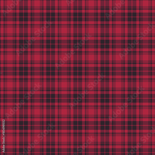 Seamless red and white gingham plaid pattern for fabric or picnic tablecloth design backdrop