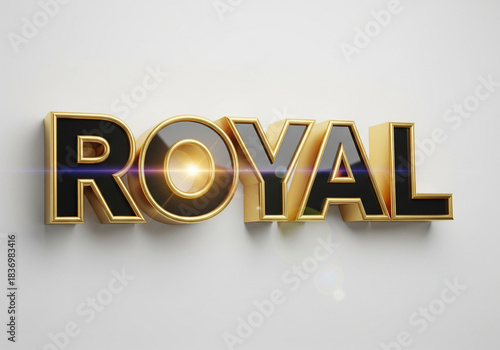 Royal 3d golden text effect