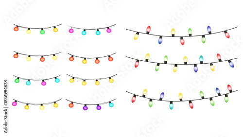 Vibrant String Lights Collection for Festive Holiday and Party Decorations