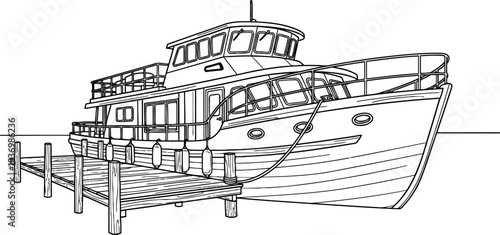 anchored dreams awaiting horizons call on tranquil waters, isolated on transparent background