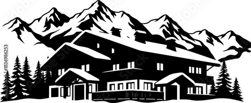 alpine majesty retreat into natures embrace, high above the world, isolated on transparent background